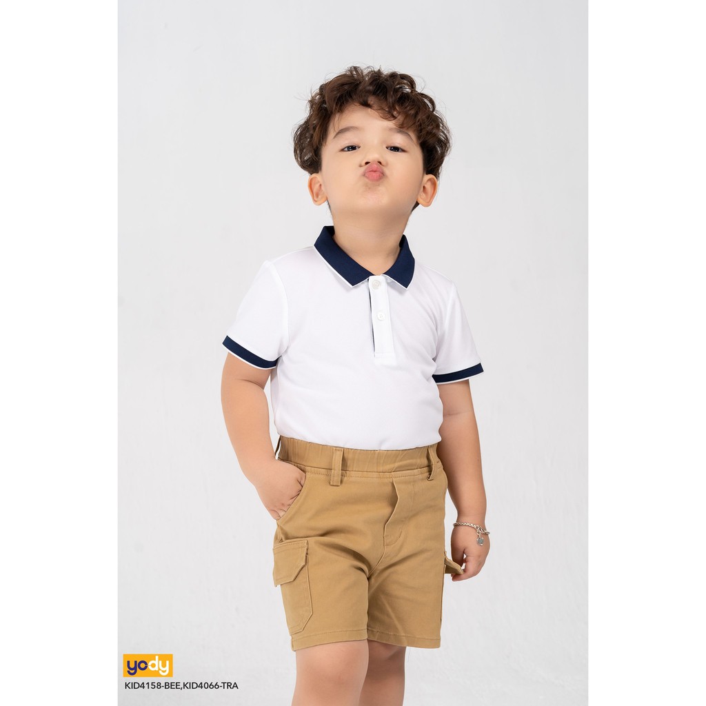 Quần Short Kaki YODY Túi Ếch Cho Bé Năng Động Thoải Mái Mùa Hè KID4158