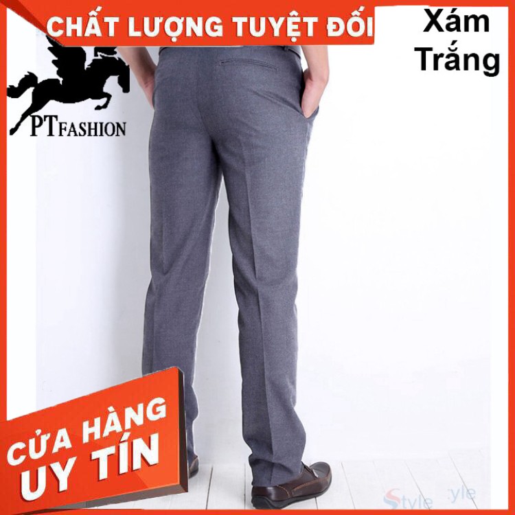 Quần Tây Nam Trung Niên Vải Dày Mềm Không Nhăn Free ship - Hàng nhập khẩu