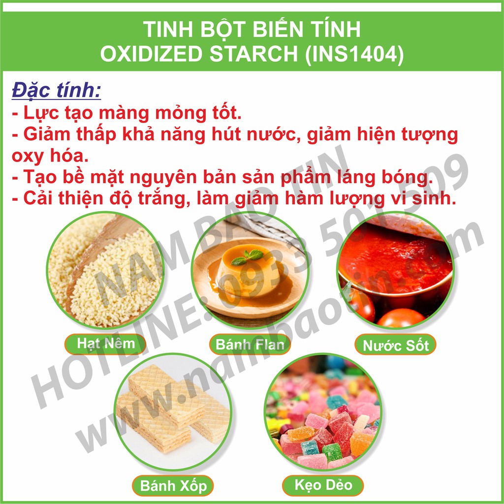 Tinh bột biến tính Oxy hóa Oxidized Starch INS1404