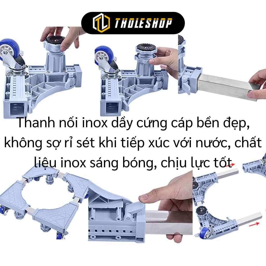 Chân Kê Máy Giặt - Giá Để Tủ Lạnh Có 4 Bánh Xe Chống Rung, Ẩm Ướt, Dễ Dàng Di Chuyển 9681