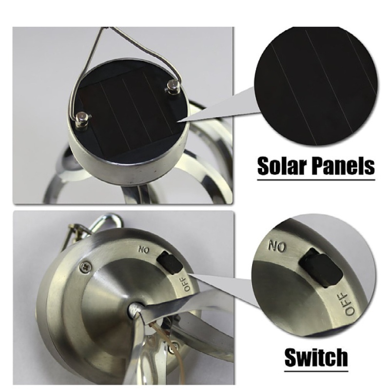 Chuông Gió Có Đèn LED Thay Đổi Màu Sắc Sử Dụng Năng Lượng Mặt Trời Trang Trí Sân Vườn