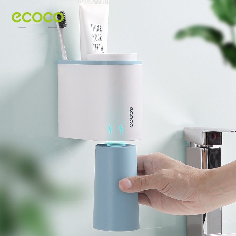 Giá Đựng Cốc, Bàn Chải, Kem Đánh Răng ECOCO 13×11×8.3cm.