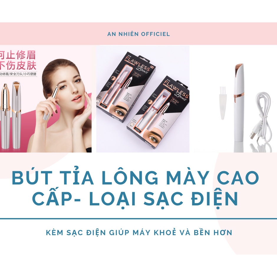 Bút Tỉa Lông Mày Thẩm Mỹ Cao Cấp Loại Có Sạc Điện (Hàng Loại 1 FULL BOX)