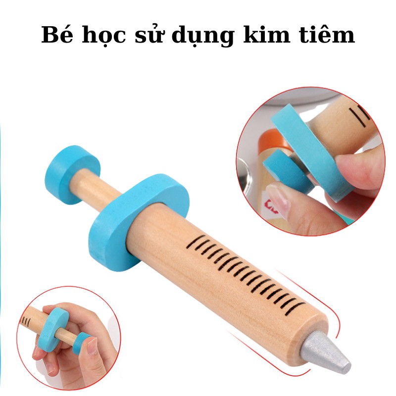 Đồ chơi giáo dục sớm cho bé trai gái nhập vai bác sĩ 20 chi tiết Bicabom Bc13