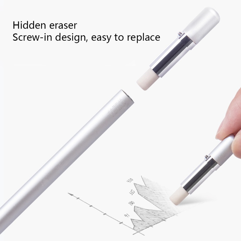 Bút Chì Không Mực Thiết Kế Nhỏ Gọn Bằng Kim Loại Phong Cách Sáng Tạo