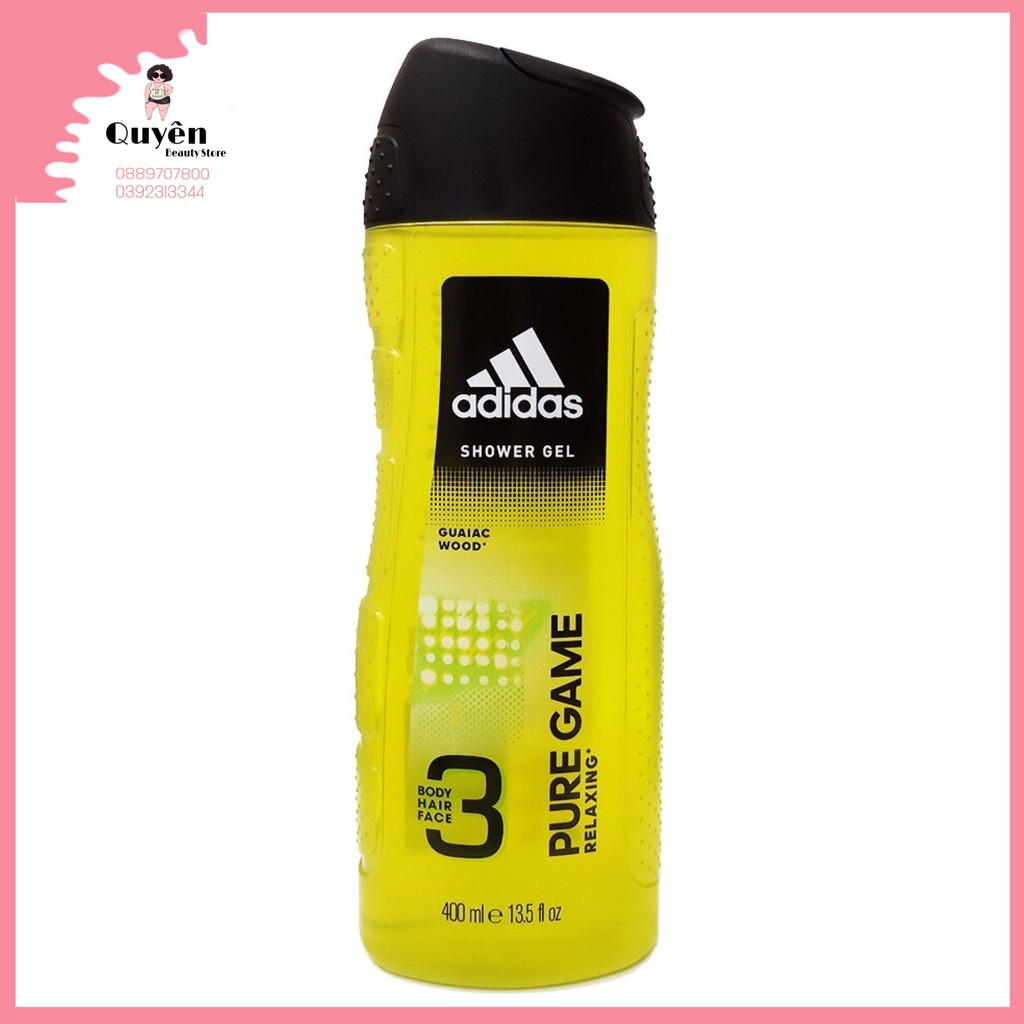 ADIDAS DẦU GỘI SỮA TẮM SỮA RỬA MẶT 3 IN 1 400ML