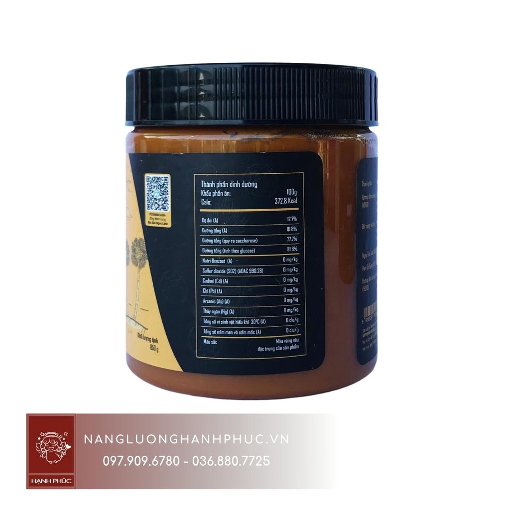 Đường Thốt Nốt Ngon lành - Nguyên Chất - Dạng sệt - Hũ 850gr