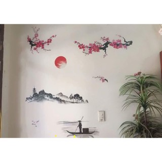 decal dán tường đào
