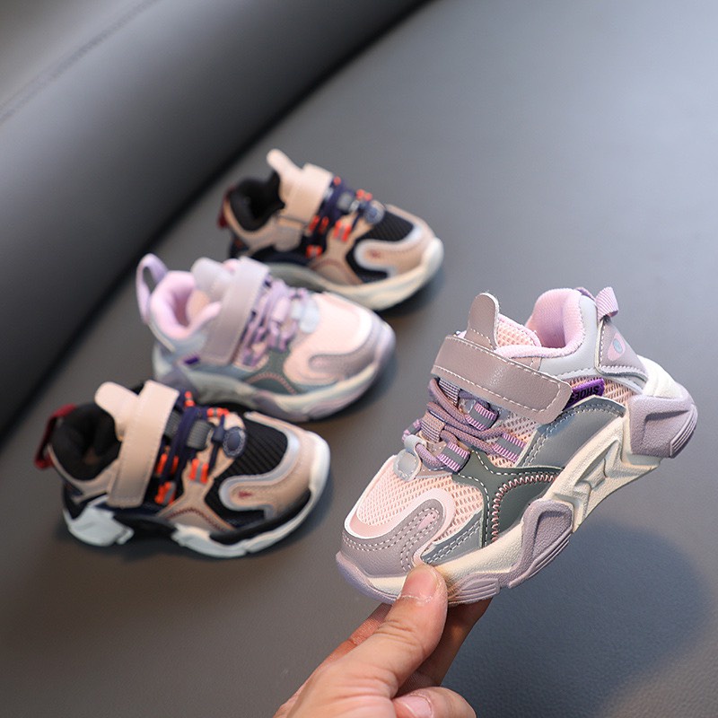 Giày Thể Thao Phối Lưới Bé Trai Bé Gái - Giày Sneaker Thoáng Khí Đế Mềm Siêu Nhẹ 1-3 Tuổi M045