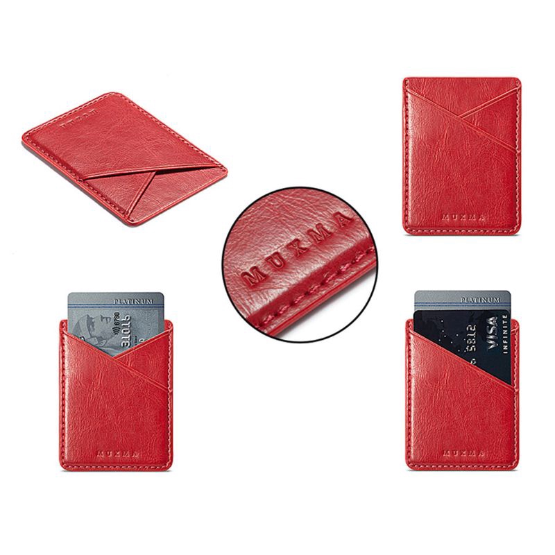 ❀BTF  Ultra Slim Leather Mobile Phone ID Card Holder Wallet