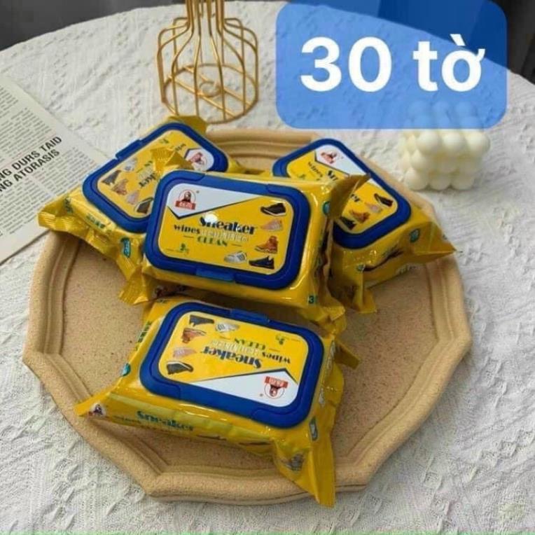 [FREESHIP] Gói 30 tờ giấy ướt lau giầy Sneaker siêu sạch tiện lợi