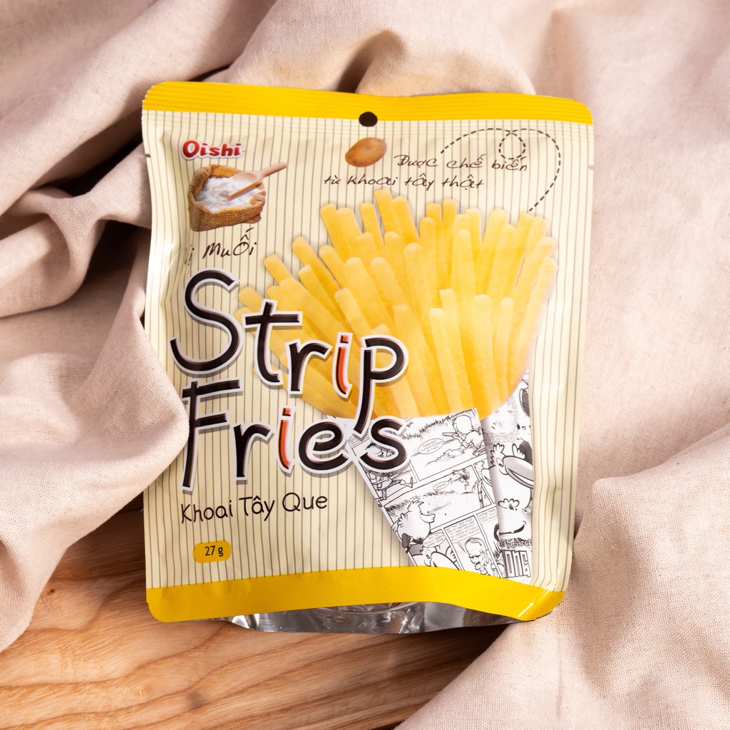 [Có bán lốc] Snack khoai tây que Strip Fries vị Tảo Biển và vị Muối