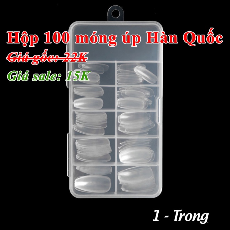 Hộp 100 móng úp Hàn Quốc