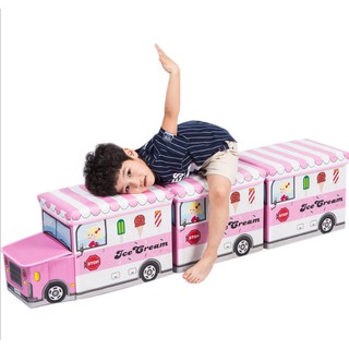 Thùng đựng đồ chơi cho bé thùng đựng đồ xe bán kem hồng