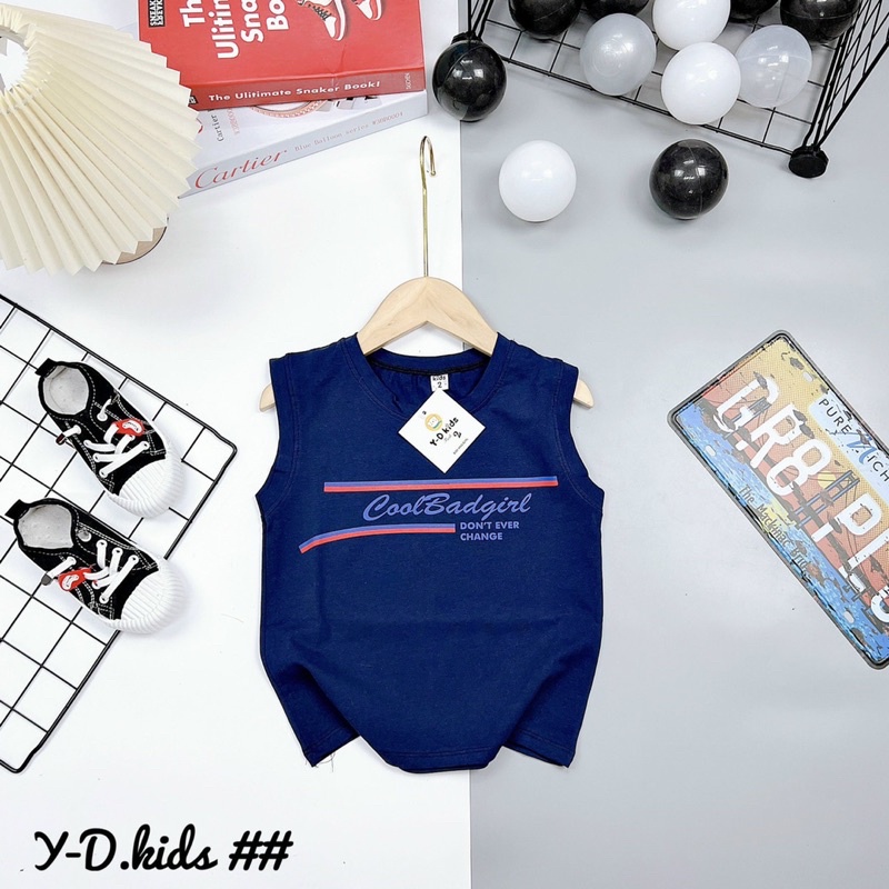(jean baby)Áo ba lỗ ,áo sát nách cotton mềm mại cho bé trai(12-25kg)