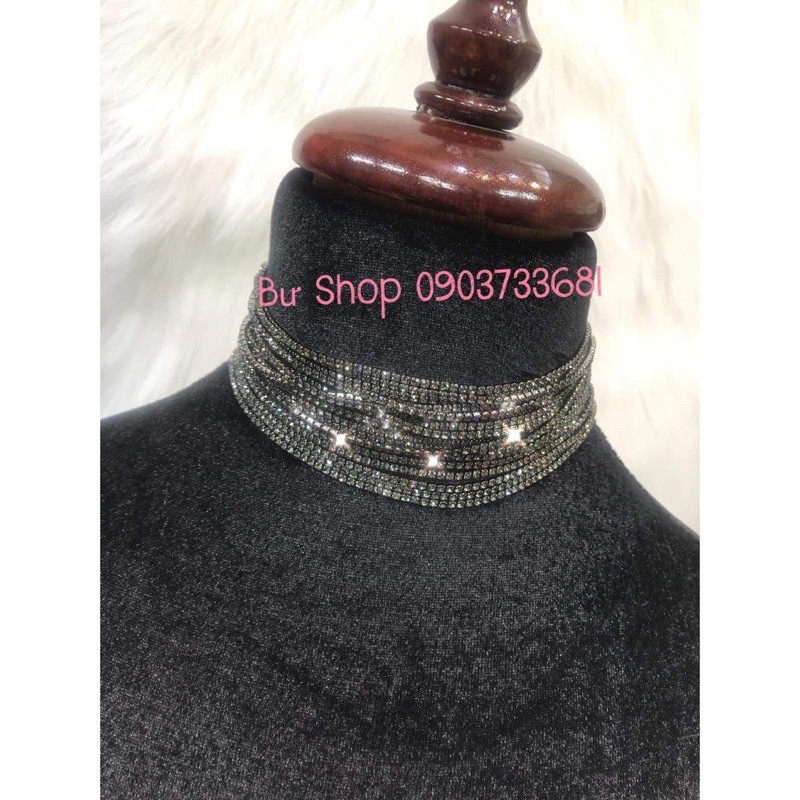 Chocker đá sáng lấp lánh