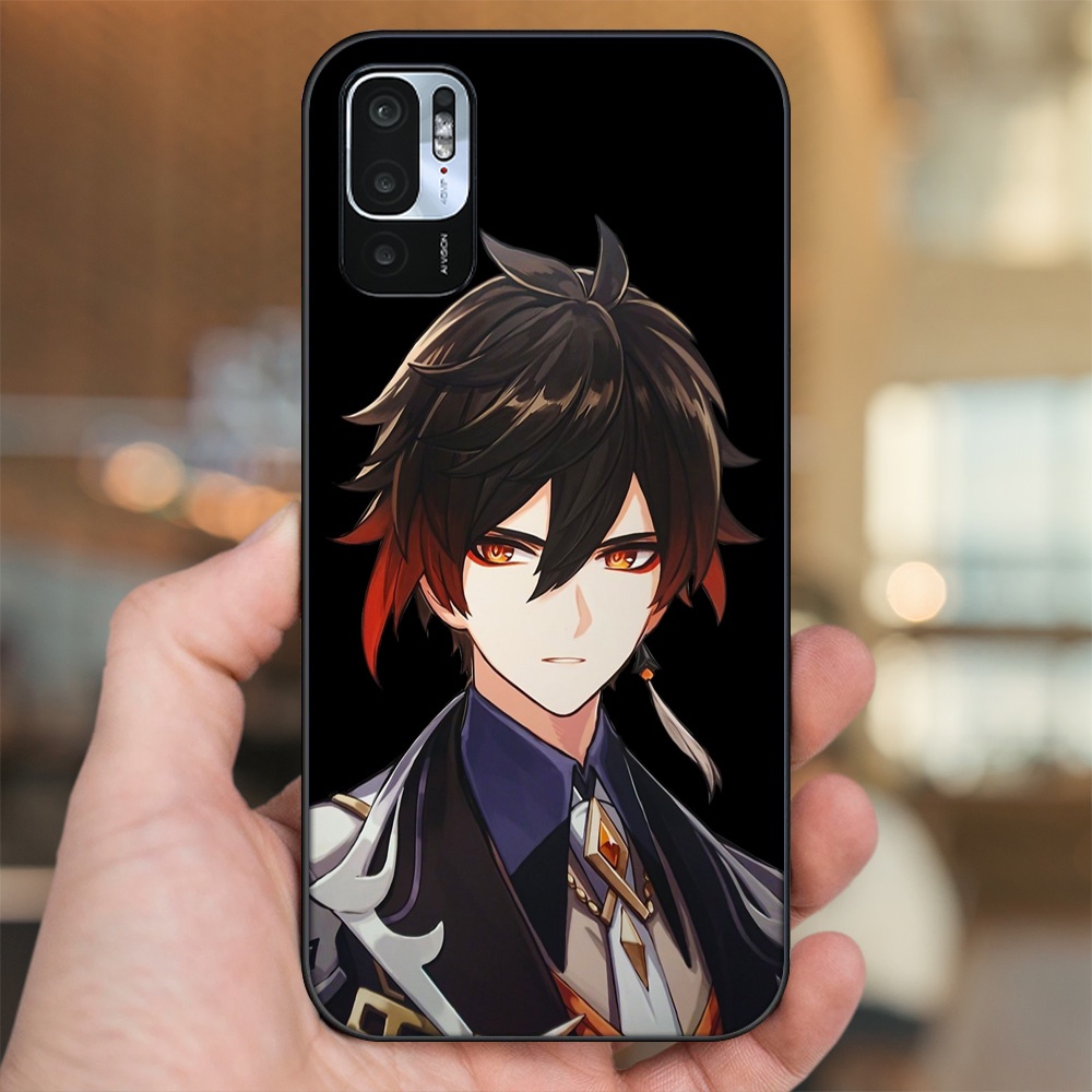 Ốp lưng Xiaomi Redmi Note 10 5G viền đen in hình Zhongli Genshin Impact
