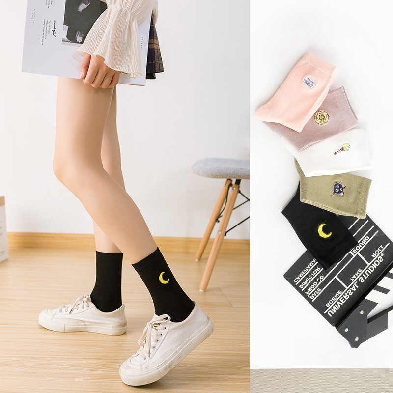 [Mã FAMARAL1 giảm 10K đơn 50K]❤️FREESHIP❤️ Tất Nữ Nhún Cổ Cao gân tăm Phong Cách Vintage Hàn Quốc TA052