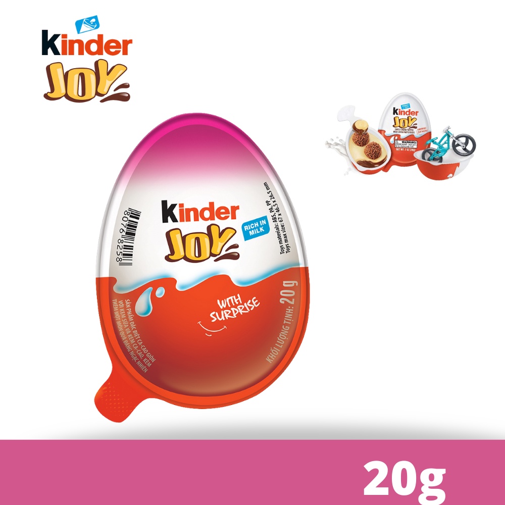 Trúng Sô cô la Kinder Joy 20g/Trứng (Đồ chơi ngẫu nhiên)