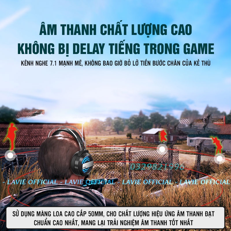 Tai Nghe Máy Tính Gaming Có Mic Đàm Thoại, Tai Nghe Chụp Tai Máy Tính Học Online Âm Thanh Chuẩn Bass Mạnh