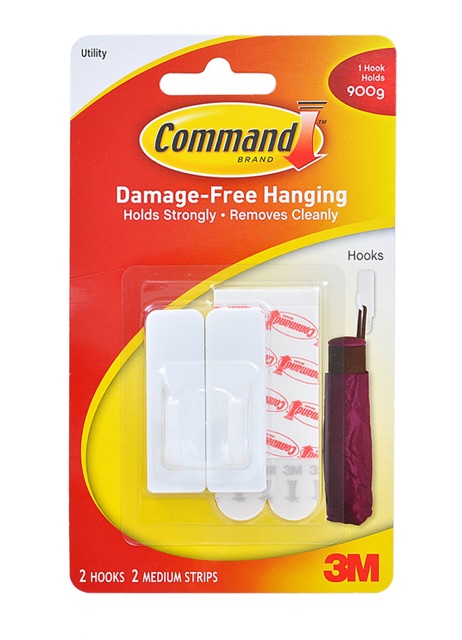 Móc dán treo tường 300g+900g+1,8kg Command