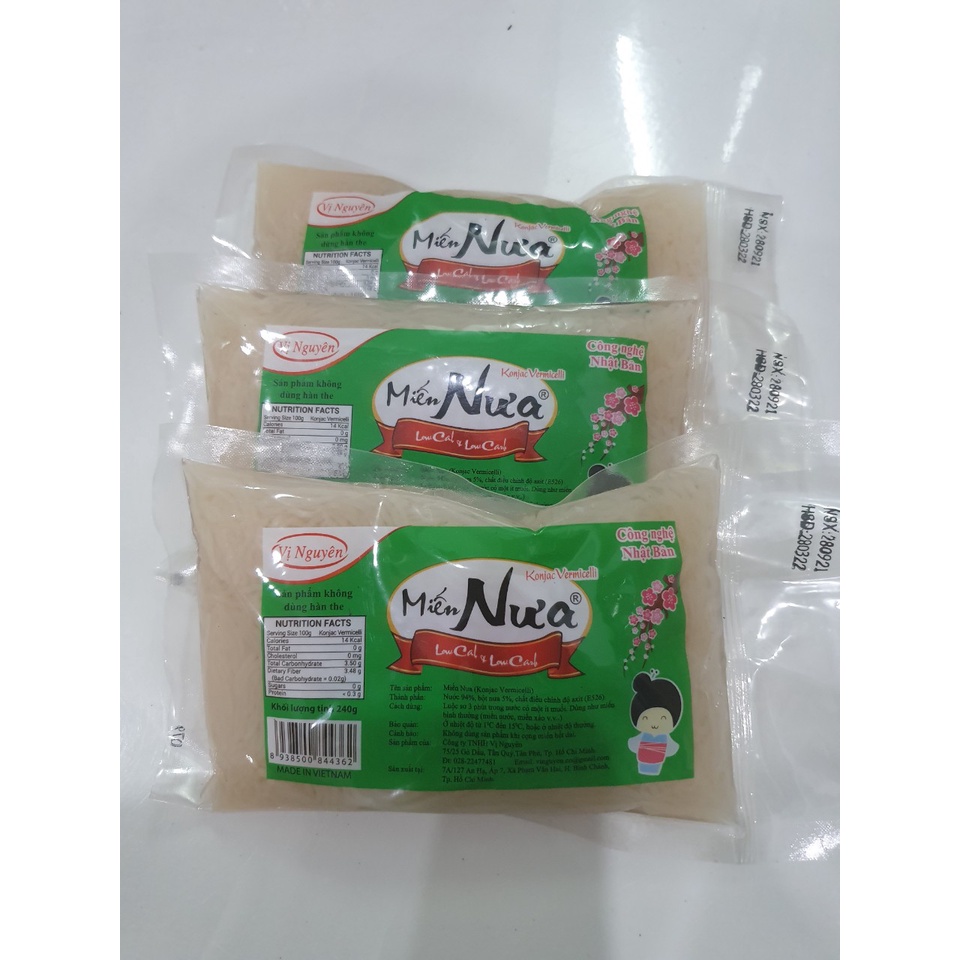 Combo 2 Bún Nưa 2 Mì Nưa 2 Phở Nưa 2 Miến Nưa 2 Cơm Nưa 240g Keto Das