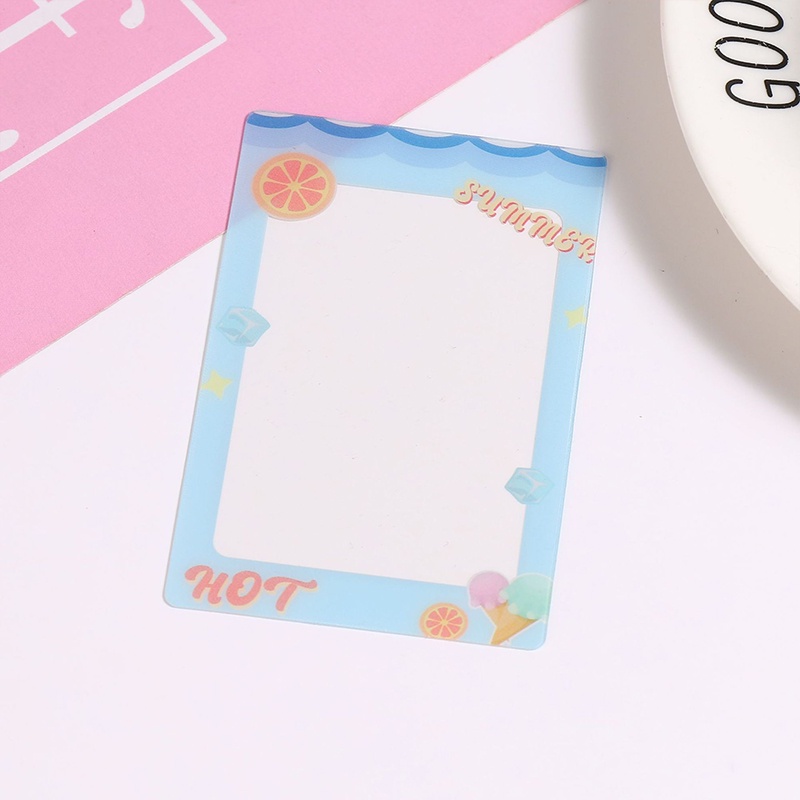 Giá Đỡ Thẻ Polaroid Bằng Nhựa PVC Trong Suốt In Họa Tiết Sọc Caro Xinh Xắn