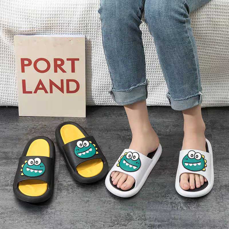 DÉP QUAI NGANG UNISEX, ĐỦ SIZE NAM NỮ, THÍCH HỢP LÀM DÉP ĐÔI, DÉP CẶP, DÉP NHÓM HỌA TIẾT KHỦNG LONG ĐÁNG YÊU