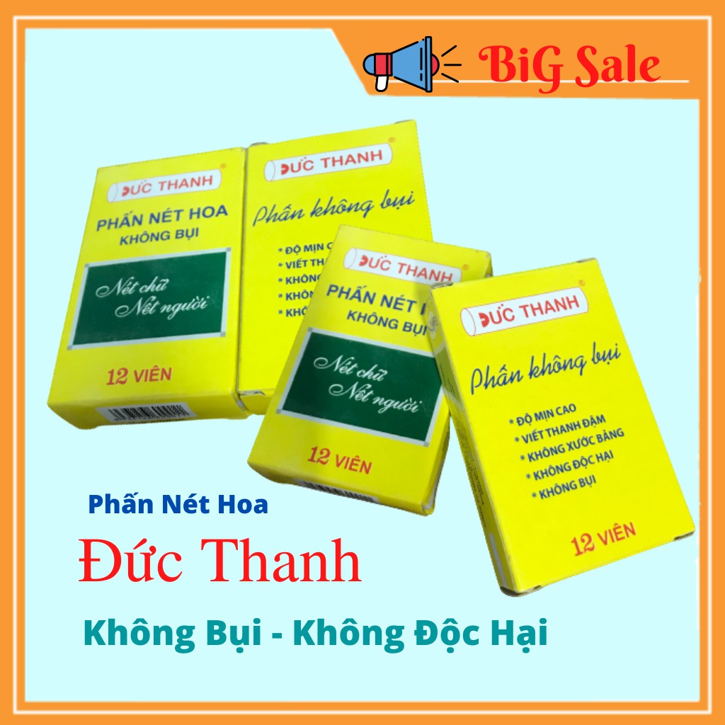 Phấn Trắng Viết Bảng Không Bụi Đức Thanh ̣- Không độc hại, An toàn cho người sử dụng