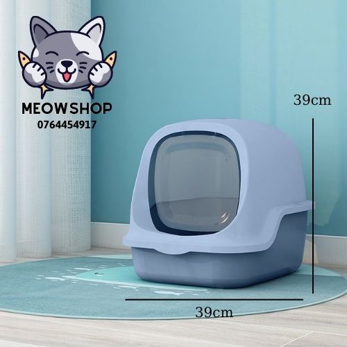 Chậu cát vệ sinh cho mèo có nắp đậy, có thể tháo rời