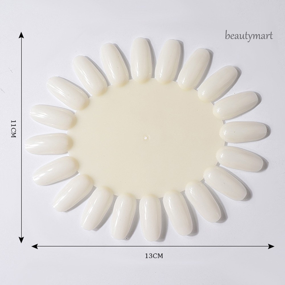 [Hàng mới về] Bộ 20 đầu móng giả tập sơn móng bằng acrylic thiết kế dạng vòng tròn