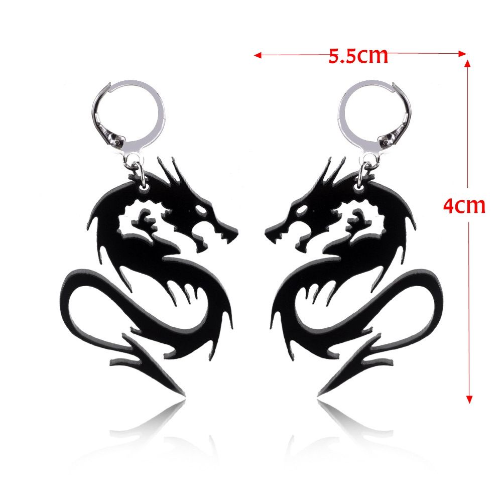 Khuyên Tai Hình Rồng Nhiều Màu Sắc Bằng Acrylic