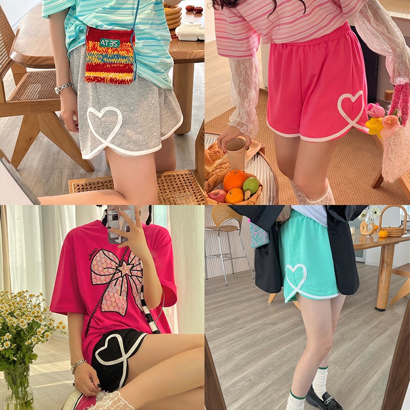 SUXI Quần Short Thể Thao Ống Rộng Màu Sắc Đơn Giản Dễ Phối Đồ Cho Nữ