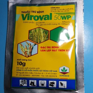 Viroval 50wp dùng cho bồ hóng (khói đèn thanh long) - hộp 10 gói