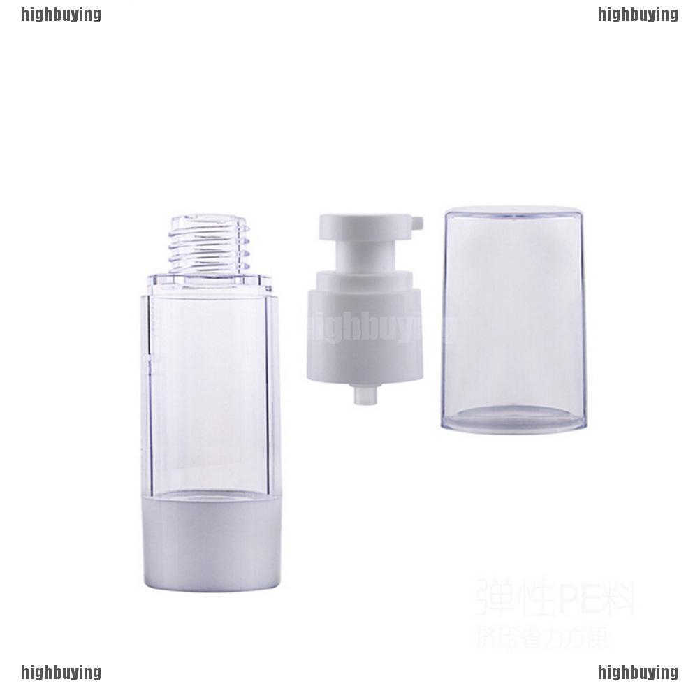 Highbuying Airless Bottle Cosmetic 15ml 30ml Pump Cover Skincare Empty