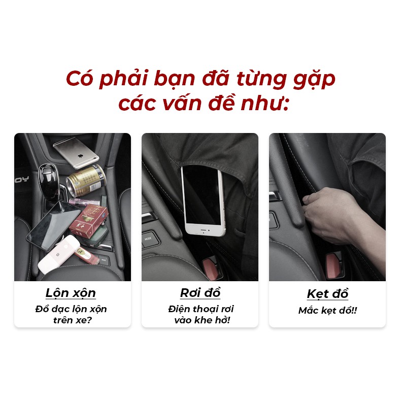 Khay Để/Đựng Đồ Khe Ghế Ô Tô, Xe Hơi Đa Năng - Sắp Xếp Đồ Cá Nhân Gọn Gàng Tiện Lợi - Ccar Vietnam