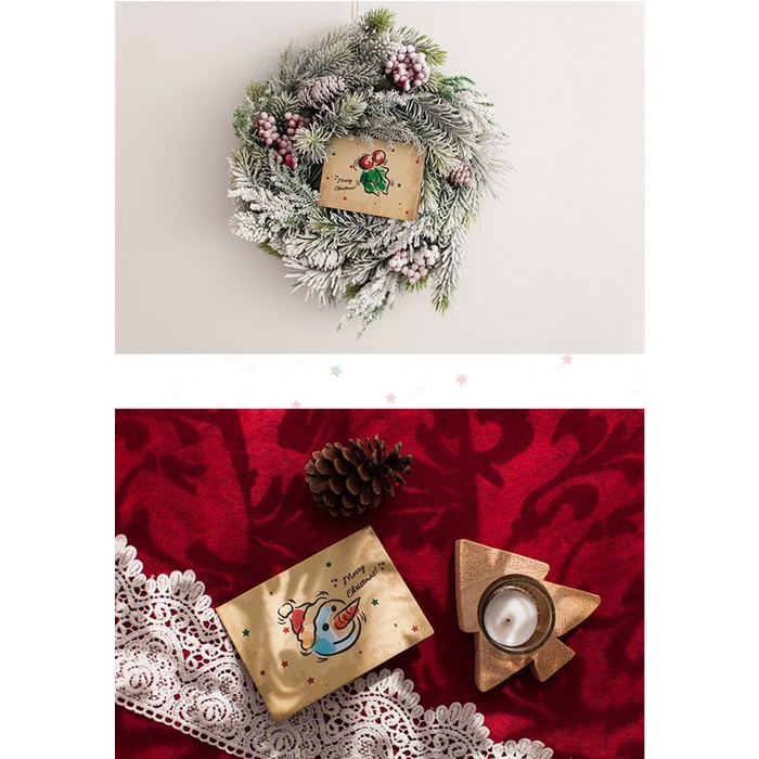 Phong Bì Thư Màu Nâu Phong Cách Retro Dùng Để Trang Trí Giáng Sinh