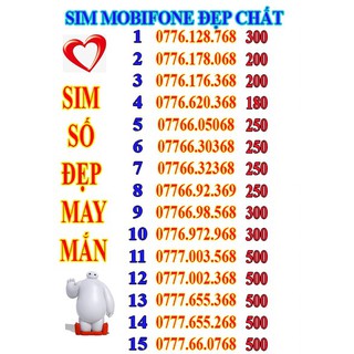 Sim Mobifone 4G đuôi lộc phát , Sim phong thủy số đẹp, Sim gọi , lướt web miễn phí