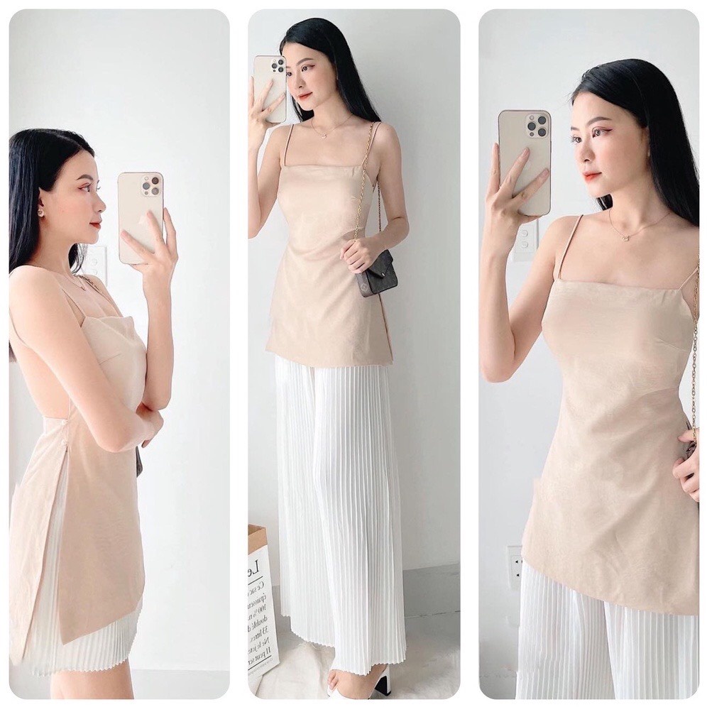 Ulzzang ( 얼짱 - ÁO HAI DÂY HỞ LƯNG HÀNG THIẾT KẾ (CHẤT BAO ĐẸP KÈM MÚT NGỰC)