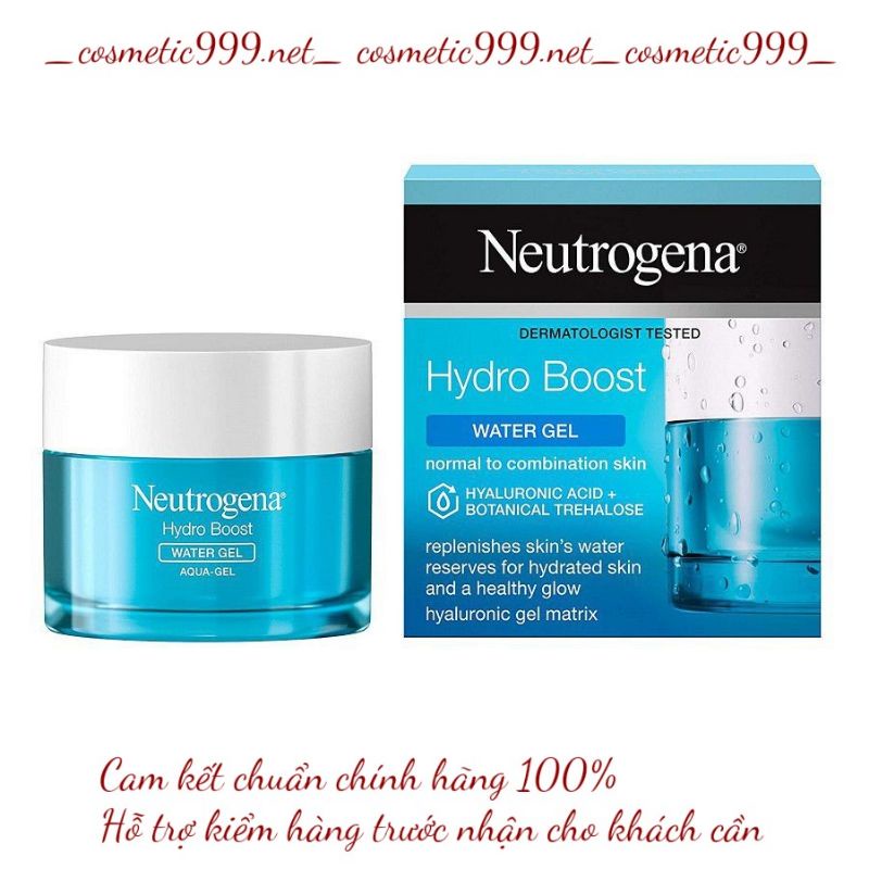 Kem Dưỡng Ẩm Neutrogena, kem dưỡng da Hydro Boost Water Gel 48g chính hãng dành cho da dầu Cosmetic999