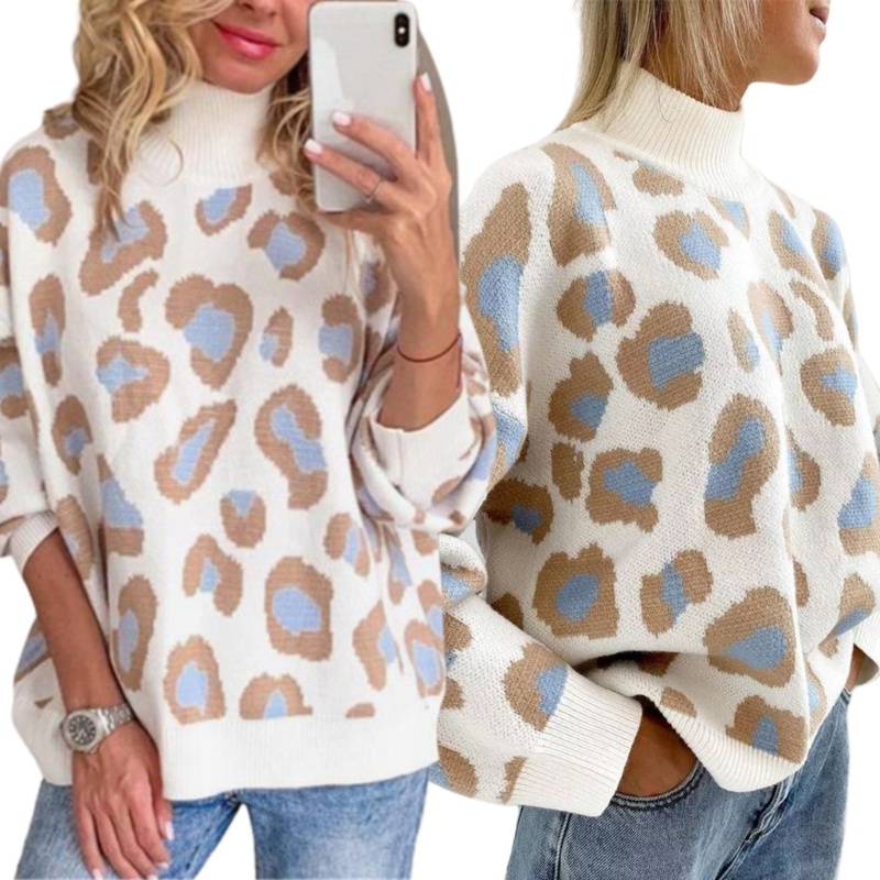 Áo Sweater Tay Dài Cổ Lọ Thời Trang Thu Đông Cho Nữ