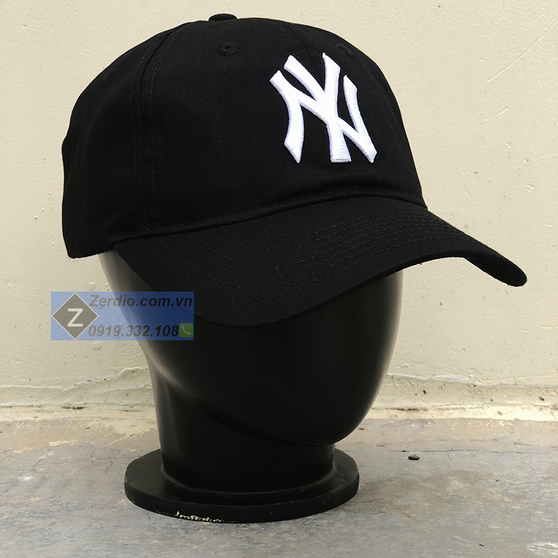 Nón lưỡi trai Ny Classic form mềm màu đen cho nam và nữ full tem tag - M123