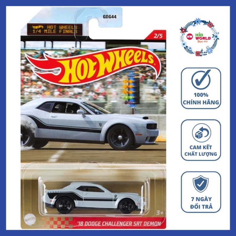 Xe mô hình Hot Wheels 1/4 Mile Finals Series 2021 '18 Dodge Challenger SRT Demon GRP29.