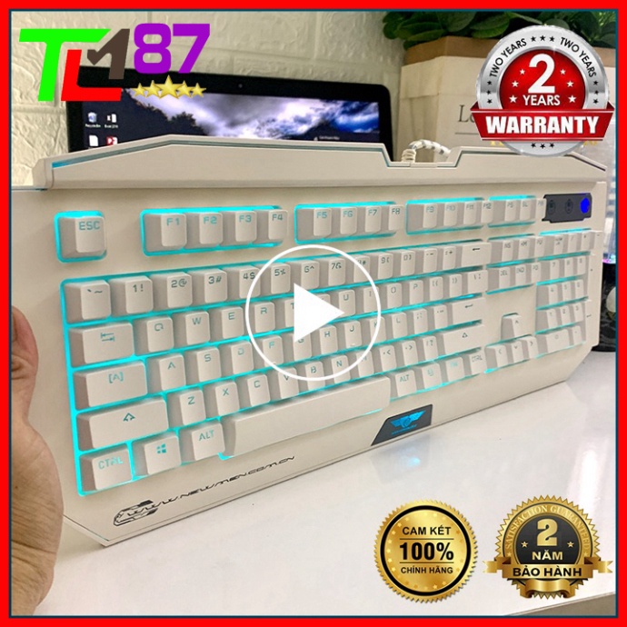 Bàn Phím Máy Vi Tính Laptop Chơi Game NEWMEN GM100 Đèn LED 7 Màu - Bàn phím Cơ Keyboard Gaming Có Dây