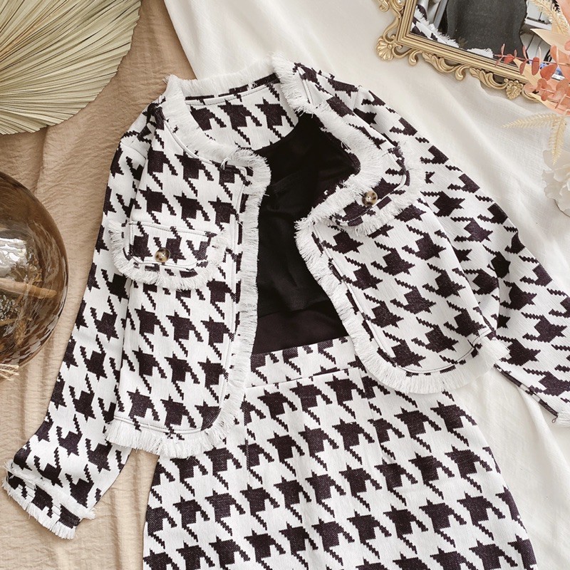 SET BỐ 3 MÓN HỌA TIẾT ZICZAC BẢN TO TO