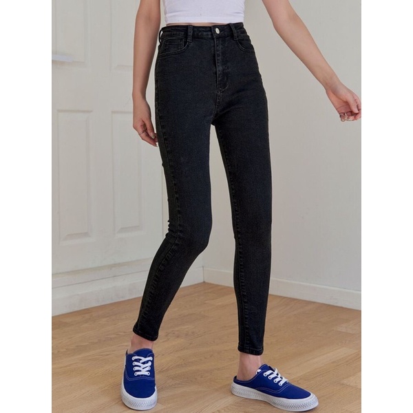 Quần Skinny Đen thêu túi LEVIS