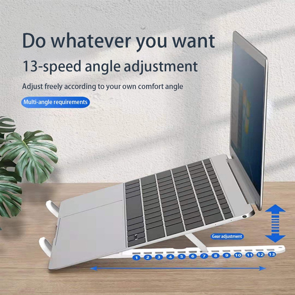 Có Thể Gập Lại Laptop Chân Đế Chống Trơn Trượt Máy Tính Bàn Laptop Di Động Giá Đỡ Đứng Nhựa Di Động Máy Tính Để Bàn Giá Đỡ VN