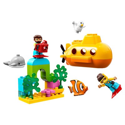 LEGO LEGO DUPLO Series 10910 tàu ngầm cuộc phiêu lưu lớn hạt lớn Nam cô gái lắp ráp Đồ chơi khối gỗ