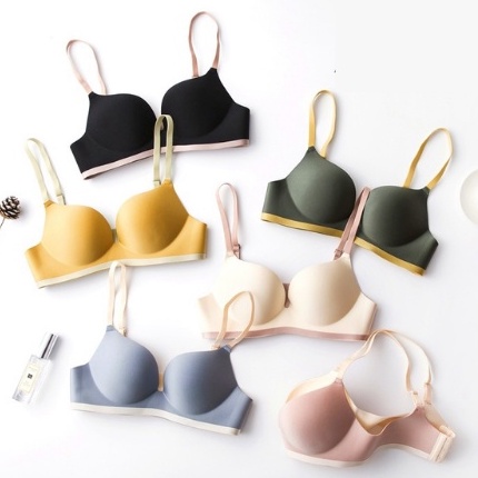 Áo Ngực Su Trơn Đệm Dày, Áo Lót Nữ Không Gọng Tạo Khe Cao Cấp ZANA BRA A729