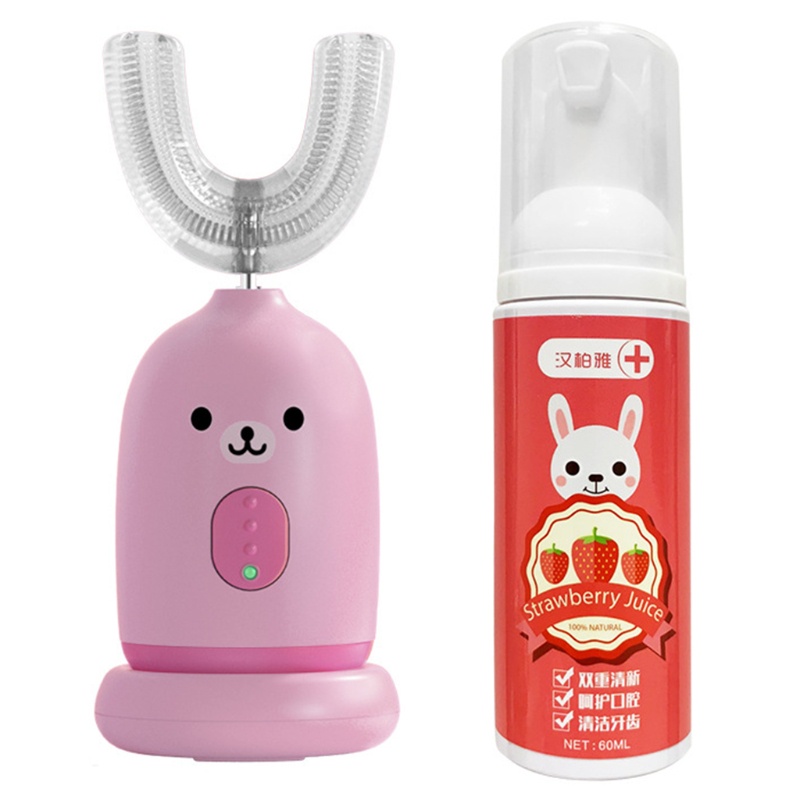 Bàn Chải Đánh Răng Tự Động 360 Độ Bằng Silicon Họa Tiết Hoạt Hình Dễ Thương Cho Bé